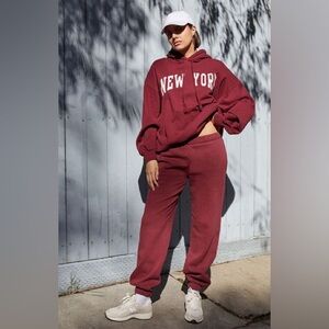 John Galt Burgandy Sweatpants